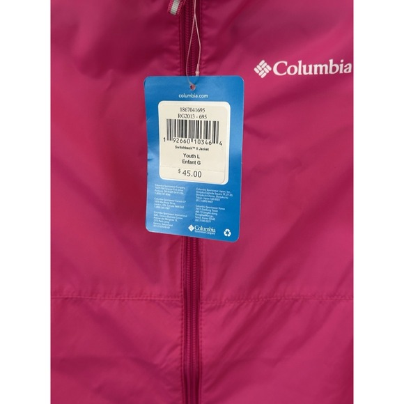 Columbia Boys Glennaker Rain Jacket, Pink, Size Youth Large 14-16 Enfant G - Picture 2 of 5